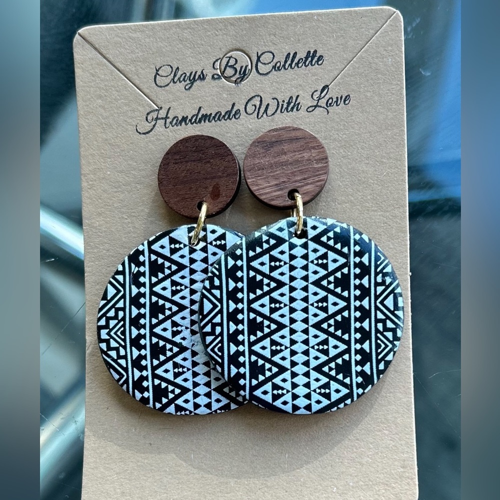Handmade polymer clay earrings